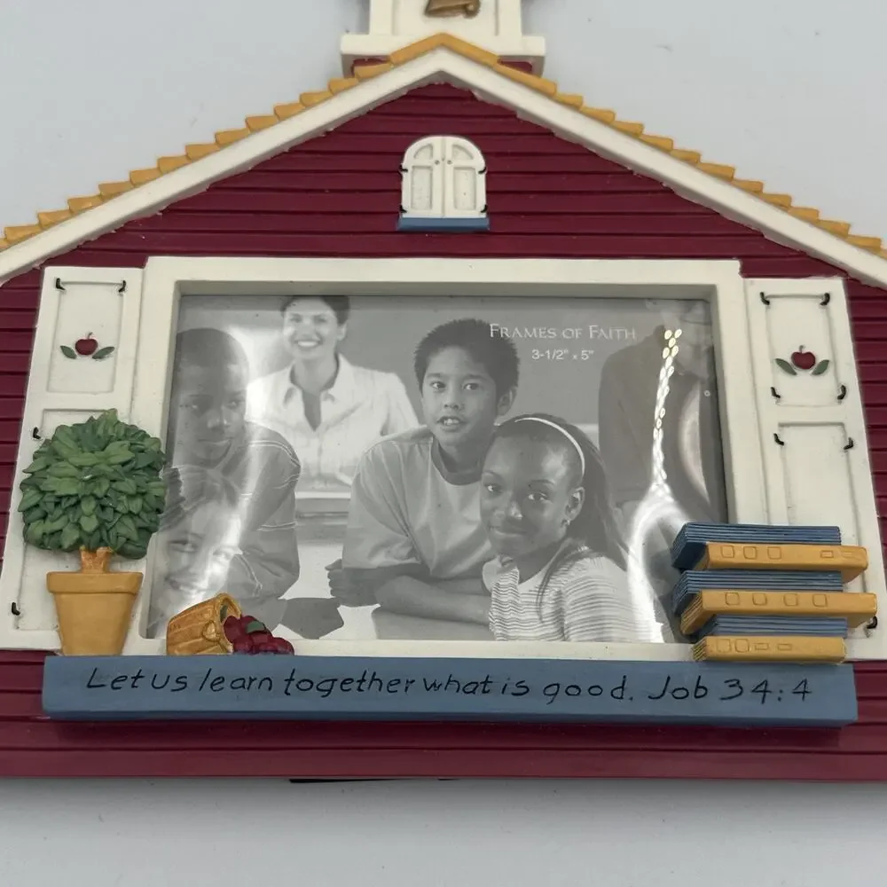 School House Picture Frame 3.5‎ X 5 Photo Inspirio by Zondervan Job 34:4 Teacher